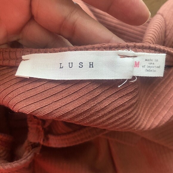 Women’s Lush V-Neck O-Ring Cutout Midi Dress Mahogany Size M new without tag - Picture 13 of 16